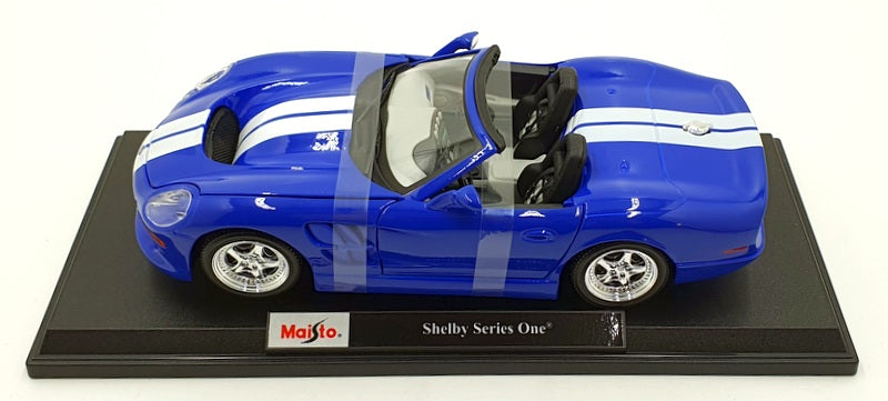 Maisto 1/18 Scale Diecast 46629 - Shelby Series One - Blue/White Stripes