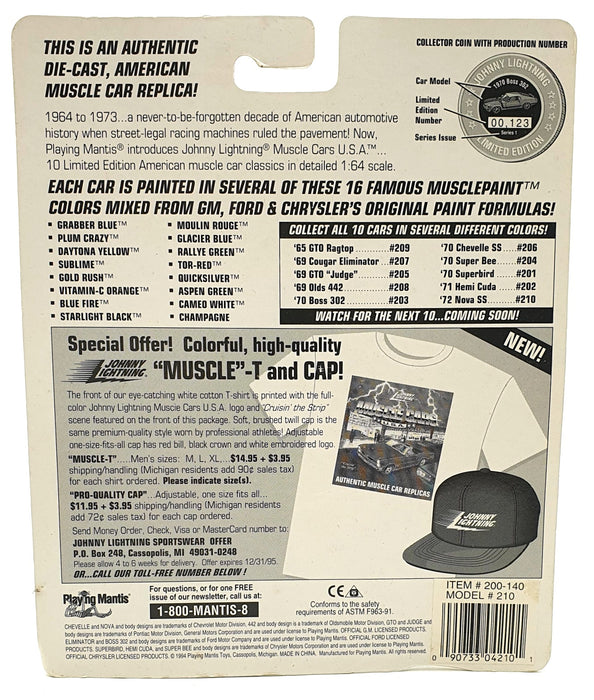 Johnny Lightning 1/64 Scale 200-140 Muscle Cars USA 1972 Chevrolet Nova SS