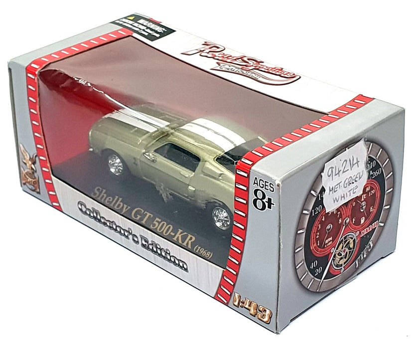 Road Signature 1/43 Scale 94214 - 1968 Shelby GT500-KR - Met. Green/White