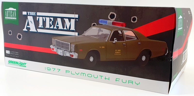 Greenlight 1/18 Scale Diecast 19053 - 1977 Plymouth Fury Colonel Decker A Team