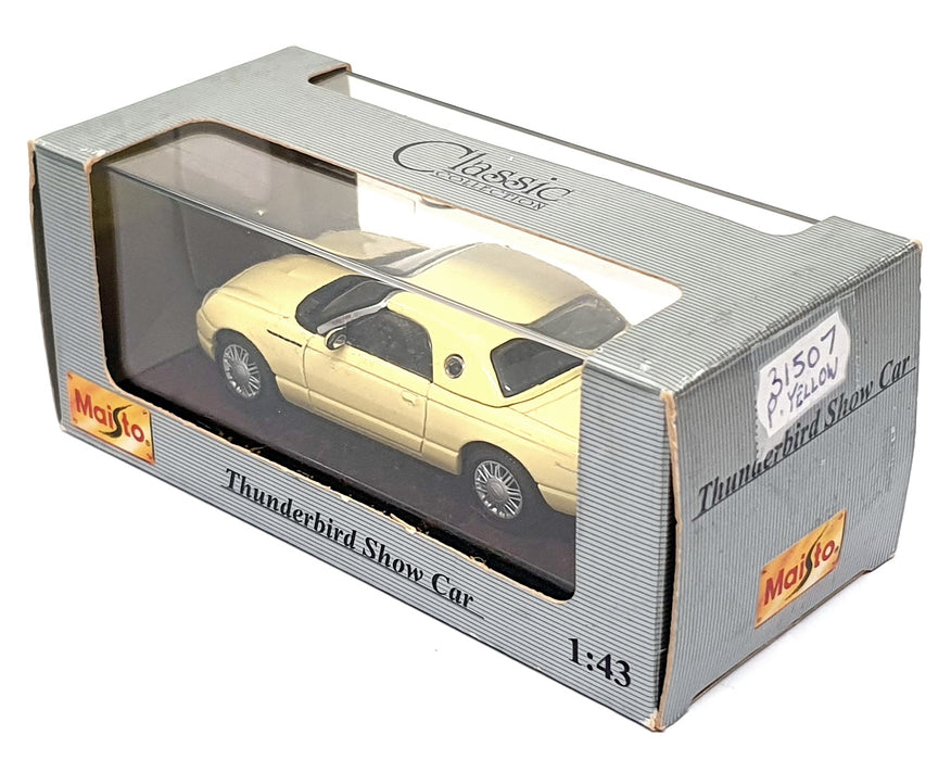 Maisto 1/43 Scale Diecast 31507 - Ford Thunderbird Show Car - Pale Yellow