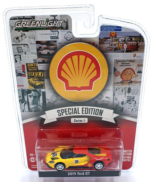Greenlight 1/64 Scale 41125-E - 2019 Ford GT #18 Shell Special Edition