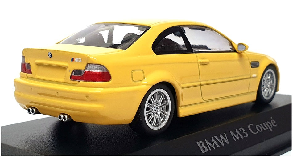 Maxichamps 1/43 Scale 940 020021 - 2001 BMW M3 Coupe (E46) - Yellow