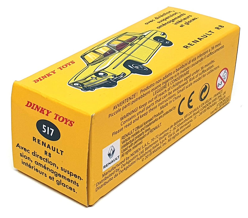 Atlas Editions Dinky Toys 517 - Renault R8 - Yellow