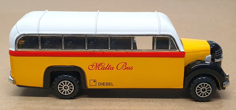 Alexsandro 14cm Long Diecast GZ002 - Gozo Malta Bus Valletta - Yellow/White