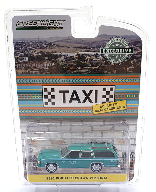 Greenlight 1/64 Scale 30225 - 1991 Ford Ltd Crown Victoria Taxi - Green