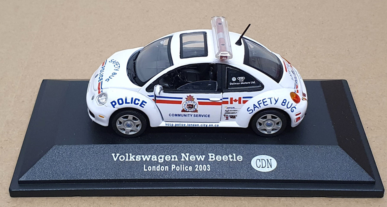 Altaya 1/43 Scale PZ04 - Volkswagen New Beetle London Police 2003 - White