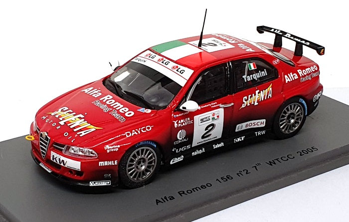 Spark 1/43 Scale S0472 - Alfa Romeo 156 #2 7th WTCC 2005 G. Tarquini - Red