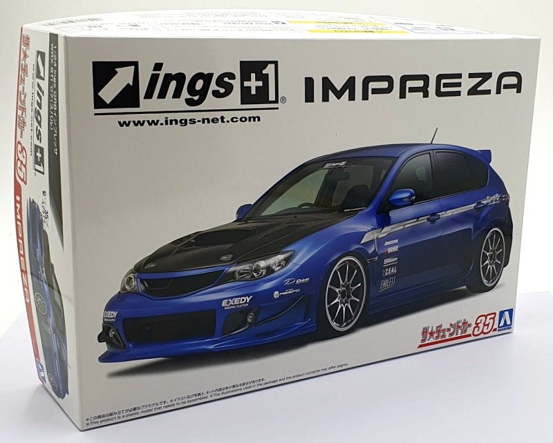 Aoshima 1/24 Scale Kit 05875 - 35 Subaru INGS GRB Impreza WRX STI Model Kit