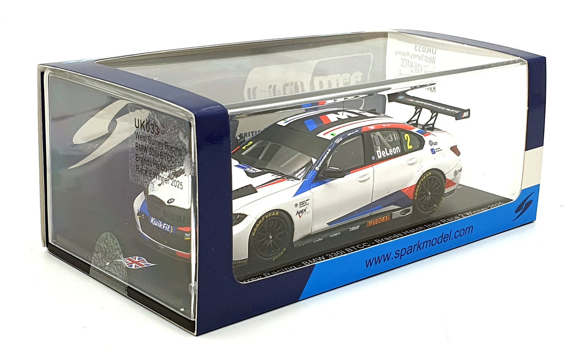 Spark 1/43 Scale UK033 - BMW 330i BTCC #2 1st Brand Hatch Indy Race 2 2025