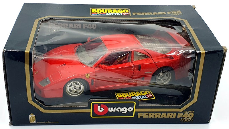 Burago 1/18 Scale diecast 3032 - Ferrari F40 1987 - Red