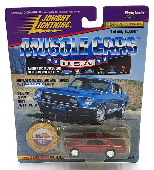 Johnny Lightning 1/64 Scale 202-04 - Muscle Cars 1966 Chevy Malibu - Rust