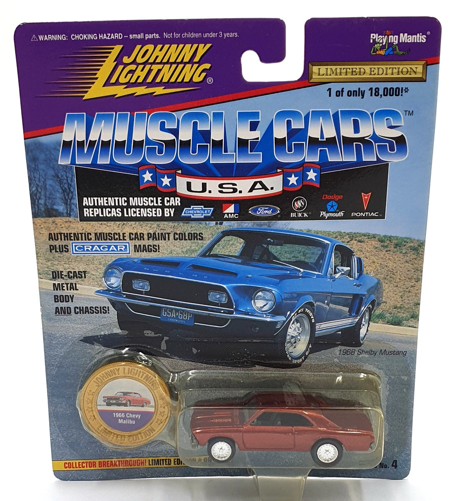 Johnny Lightning 1/64 Scale 202-04 - Muscle Cars 1966 Chevy Malibu - Rust