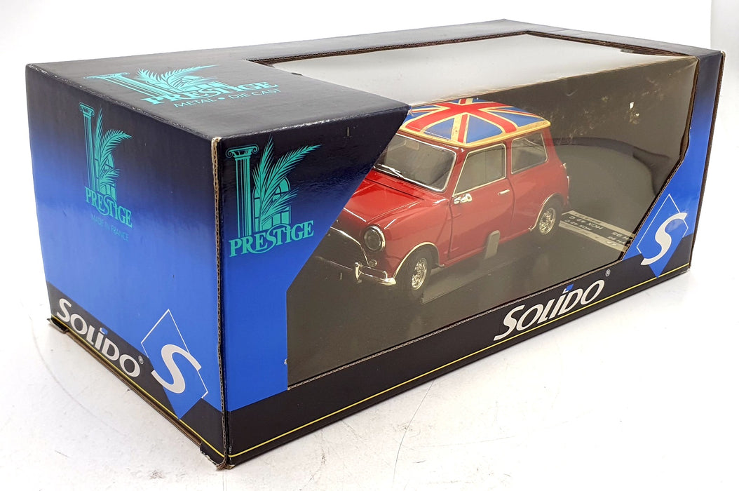 Solido 1/18 Scale Diecast 8322 - Mini Cooper S - Red/Union Jack Roof