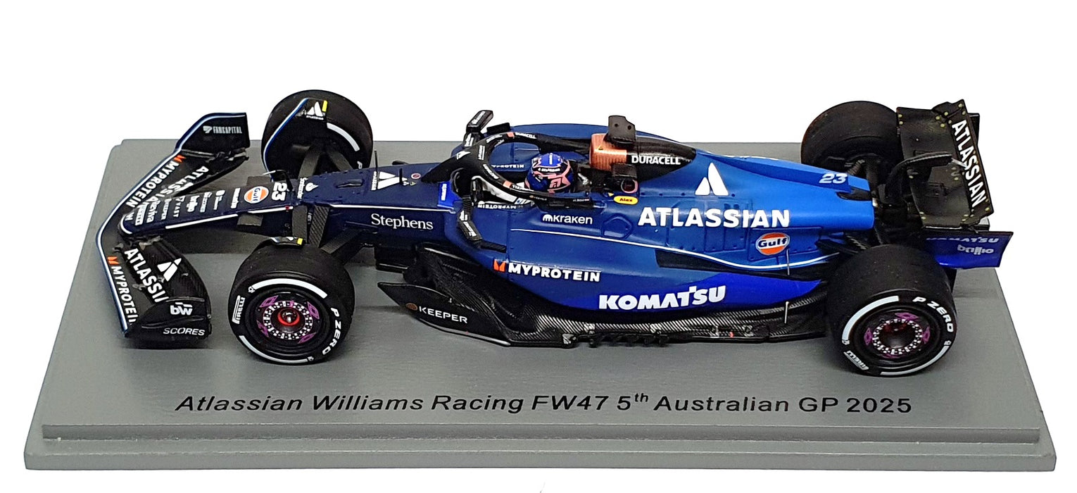 Spark 1/43 Scale S9582 - F1 Atlassian Williams FW47 5th Australian GP 2025 Albon