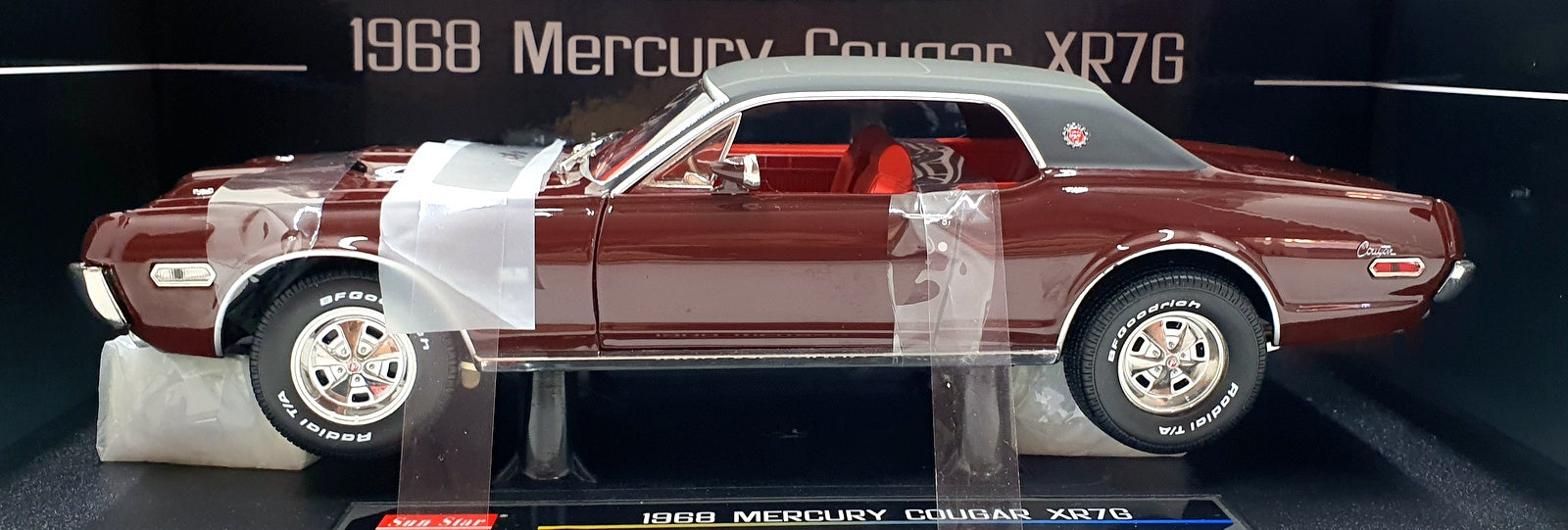 Sun Star 1/18 Scale Diecast 1547 - 1968 Mercury Cougar XR7G - Maroon