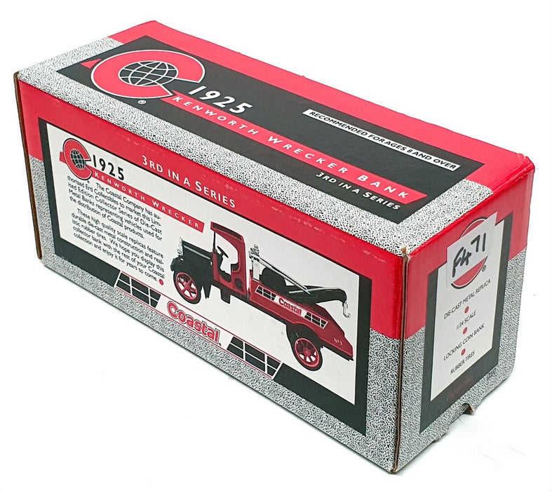 Ertl 1/34 Scale F471 - 1925 Kenworth Wrecker Coin Bank (Coastal) Red/Black