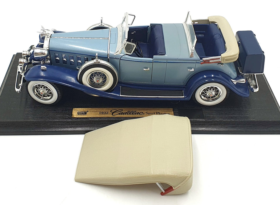 Anson 1/18 Scale Diecast 30383 - 1932 Cadillac Sport Phaeton Blue Two Tone