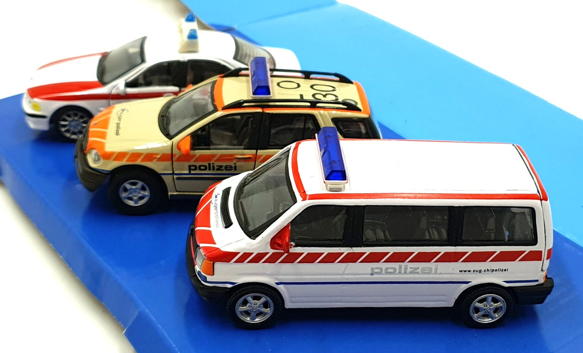 Cararama 1/43 Scale 370 - BMW, Mercedes, Volkswagen Polizei Police - 3 Pce Set