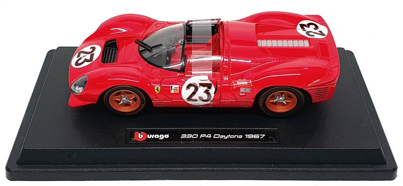 Burago 1/24 Scale Diecast 18-26310 - Ferrari 330 P4 #23 Daytona 1967 - Red
