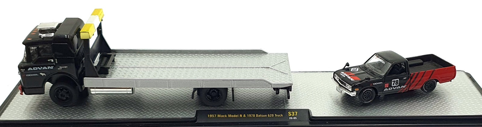 Castline M2 Machines 1/64 Scale S37 - 1957 Mack Model N & 1978 Datsun 620 #78