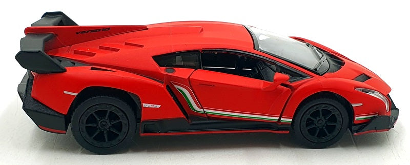 Lamborghini Veneno - Red - Kinsmart Pull Back & Go Metal Model Car
