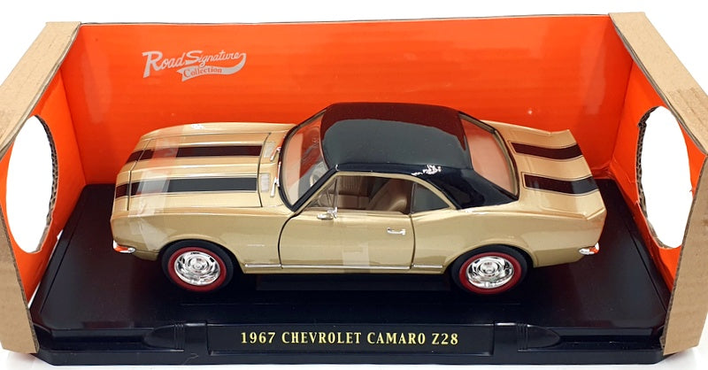 Road Signature 1/18 Scale Diecast 92188 - Chevrolet Camaro Z-28 1967 Gold/Black