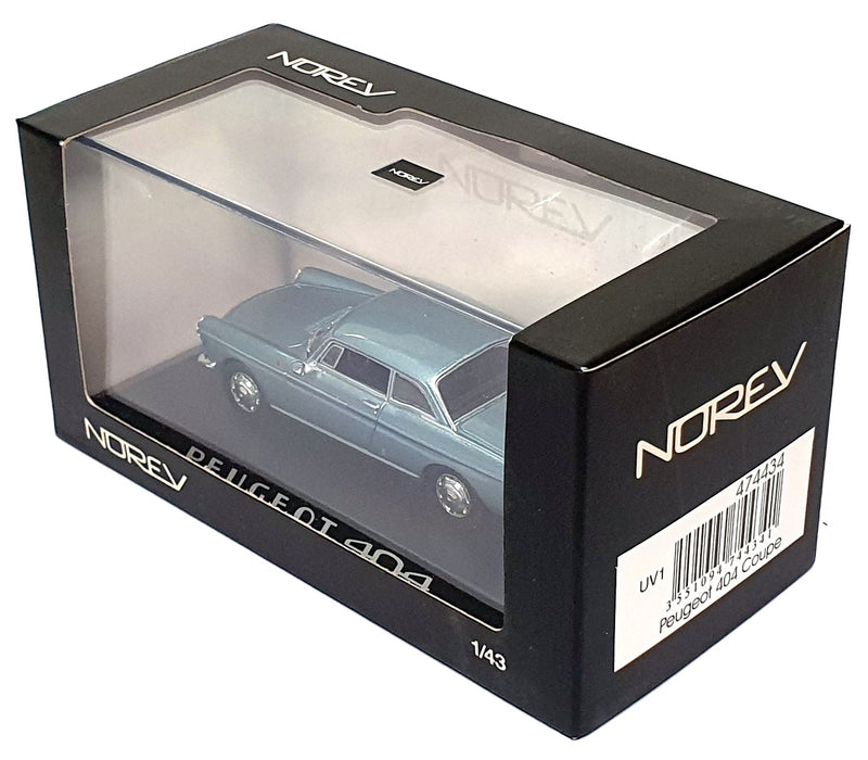 Norev 1/43 Scale Diecast 474434 - Peugeot 404 Coupe - Met. Lt. Blue