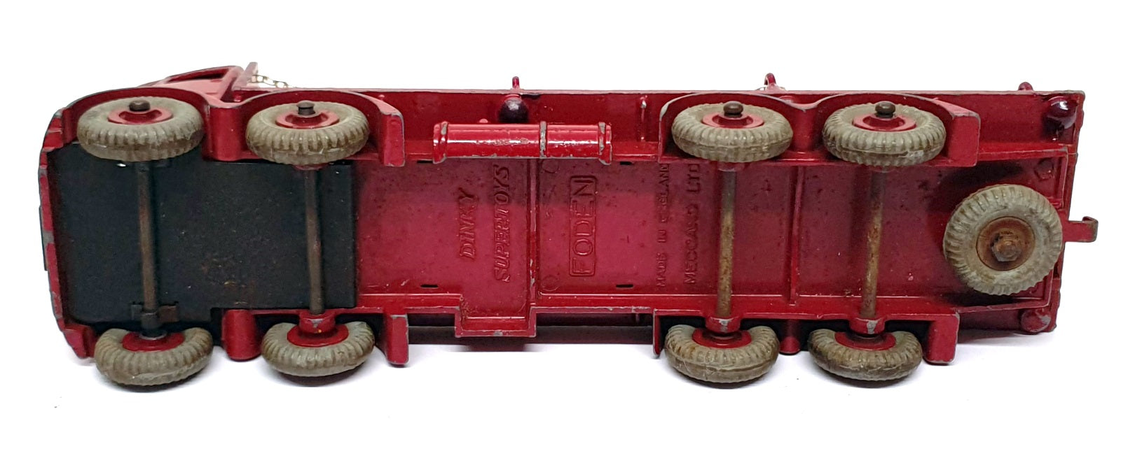 Dinky Supertoys 905 - Foden Flat Truck With Chains - Dk. Red