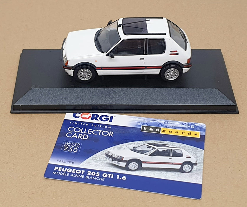Vanguards 1/43 Scale VA12707B - Peugeot 205 GTI 1.6 - Alpine White