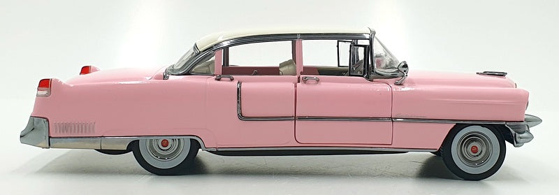 Greenlight 1/18 Scale 13648 - 1955 Cadillac Fleetwood Series 60 Pink/White Roof