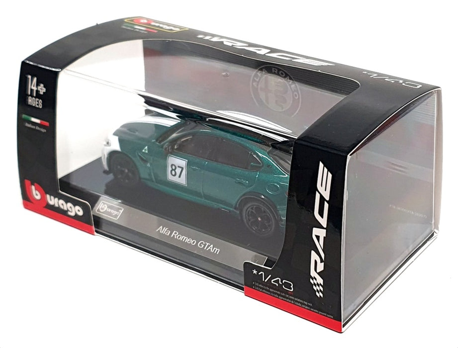 Burago 1/43 Scale 18-38307 - Alfa Romeo GTAm #87 - Green/White