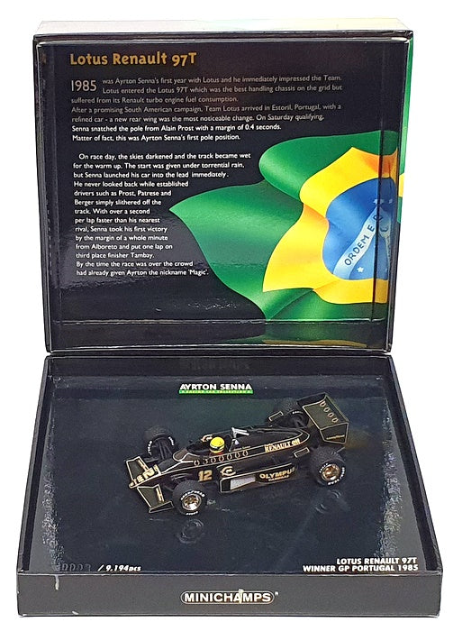 Minichamps 1/43 Scale 540 854392 F1 Lotus Renault #12 1st Portugal GP 1985 Senna