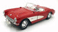 Maisto 1/18 Scale Diecast 14126R - 1957 Chevrolet Corvette - Red/White
