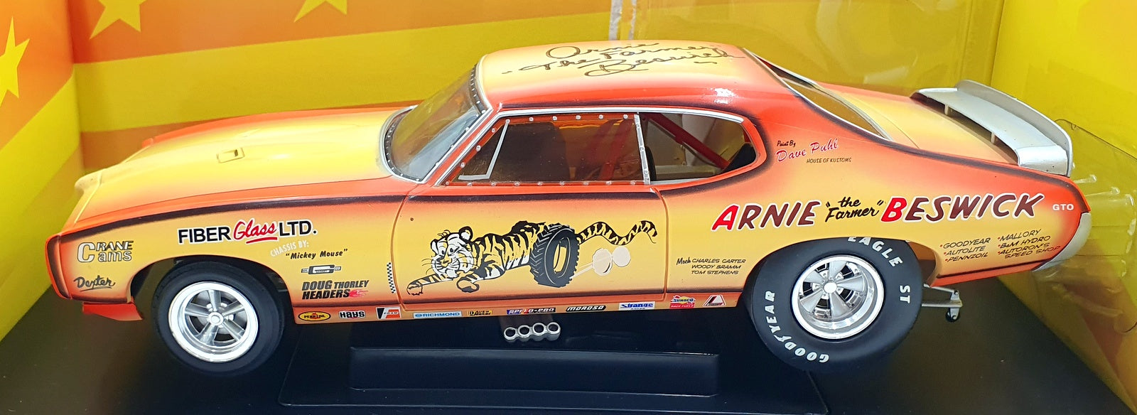 Ertl 1/18 Scale Diecast 33058 - 1968 Pontiac GTO Funny Car Arnie Beswick
