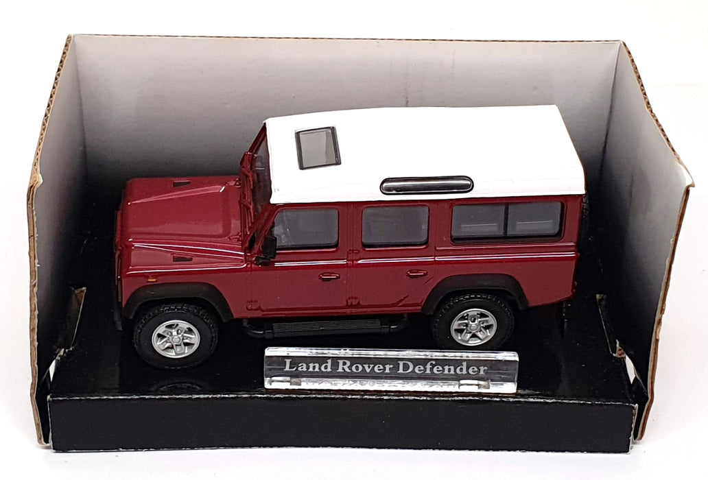 Cararama 1/43 Scale CARA41 - Land Rover Defender - Deep Red/White