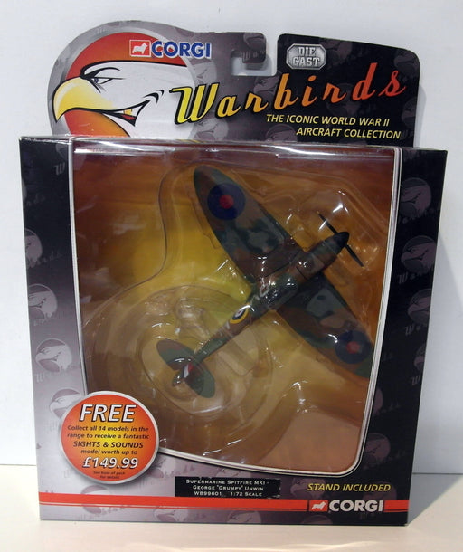 Corgi 1/72 Scale diecast WB99601 Supermarine Spitfire MK1 George Grumpy Unwin