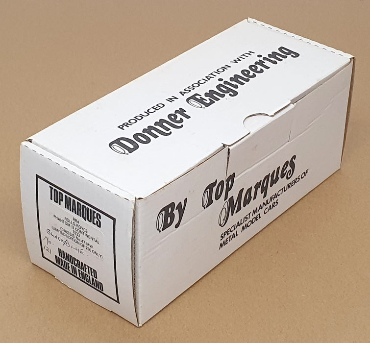 Top Marques 1/43 Scale RR4 - 1933 Rolls Royce Phantom II Continental Black/Blue