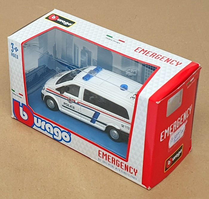 Burago 1/50 Scale 18-32009W - Mercedes Benz Vito Police - White