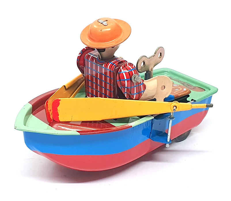 Fantastic & Co Appx 13cm Long Tin Plate 24815 - Wind-Up Rowing Boat