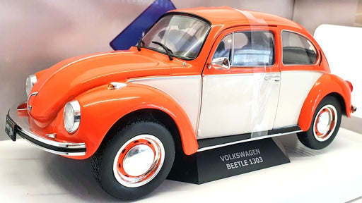 Solido 1/18 Scale Model Car S1800515 - Volkswagen Beetle 1303 - White/Orange