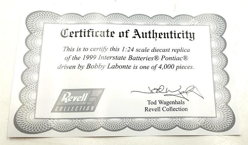Revell 1/24 Scale RC249903098 Pontiac #18 Interstate Batteries 1999 GP Labonte