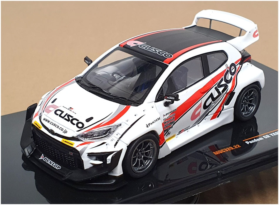 Ixo 1/43 Scale MOC329 - Toyota GR Yaris Pandem RHD Cusco - White/Red
