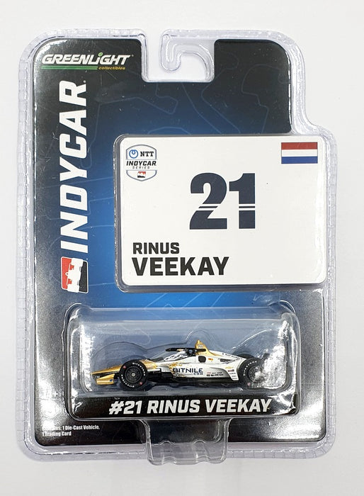 Greenlight 1/64 Scale 11572 NTT Indycar Series #21 R. Veekay - White/Blue