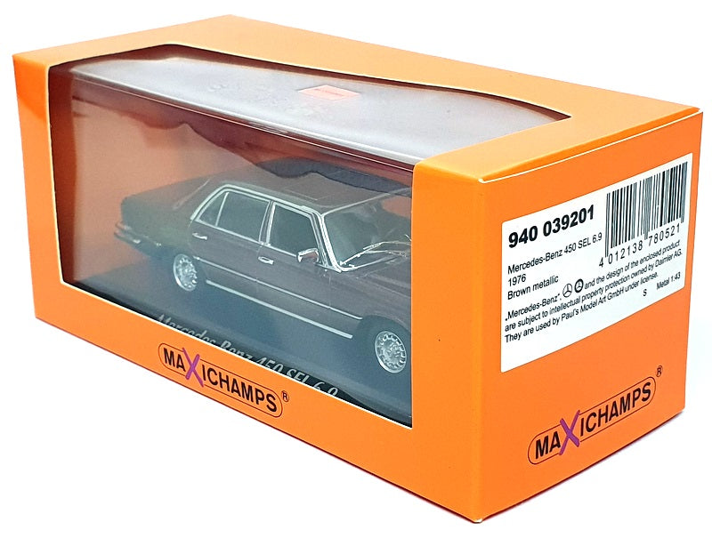 Maxichamps 1/43 Scale 940 039201 - 1976 Mercedes Benz 450 SEL 6.9 - Met. Brown