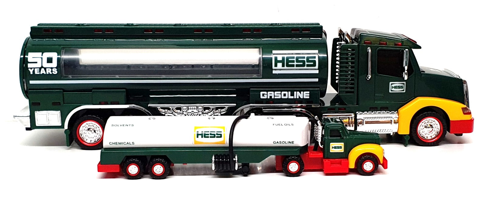 Hess Appx 40cm Long H6414 - Tanker Truck With Lights 50yrs 1964-2014 - Green