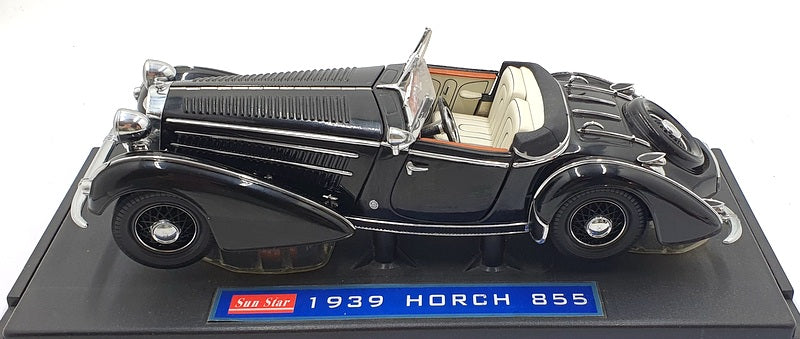 Sun Star 1/18 Scale Diecast 2401 - 1939 Horch 855 Roadster - Black