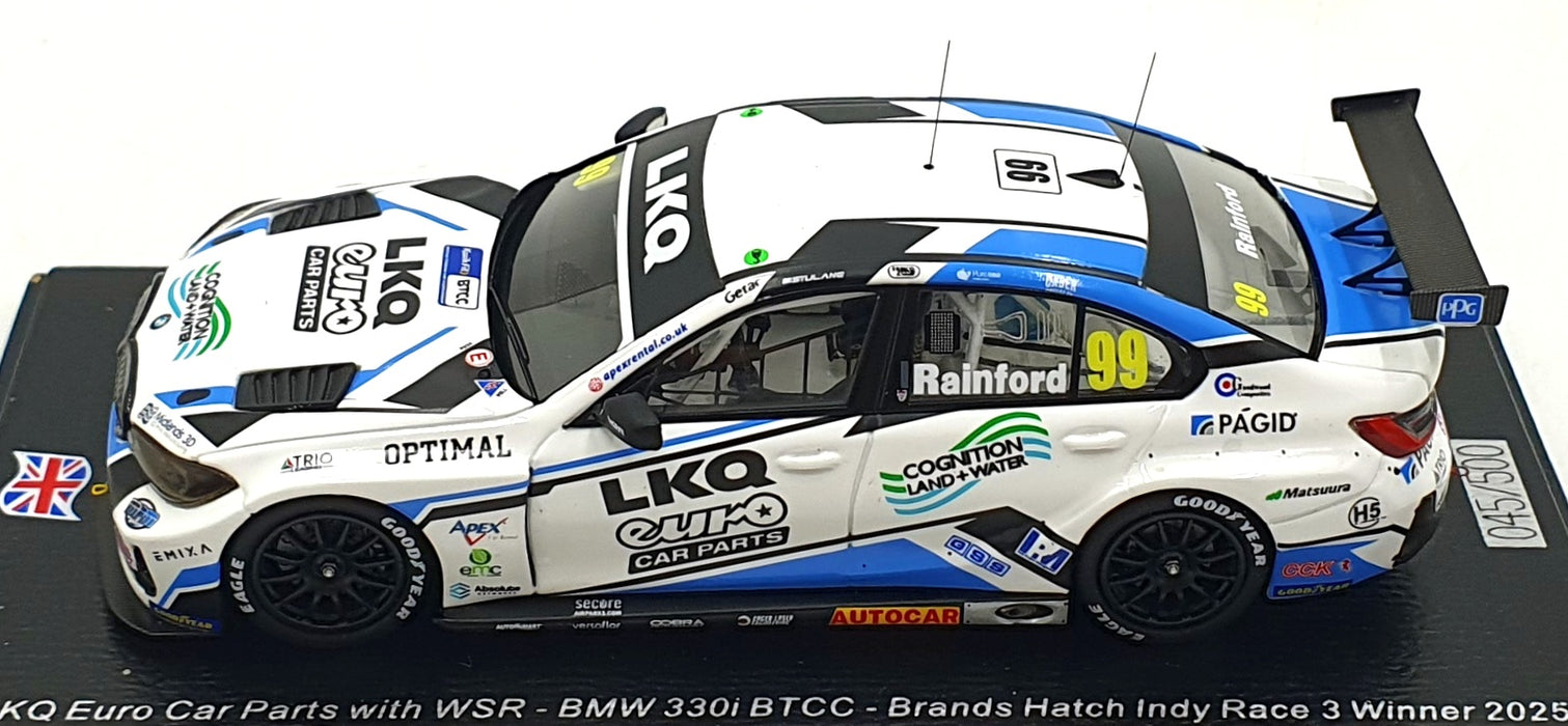 Spark 1/43 Scale UK034 - BMW 330i BTCC #99 Brands Hatch Indy Race 3 1st 2025