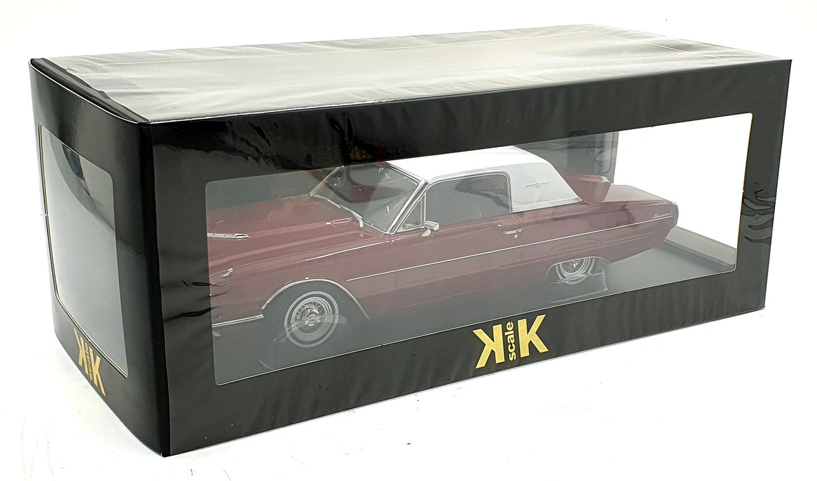 KK Scale 1/18 Scale KKDC181381 - 1966 Ford Thunderbird Coupe - Red/White