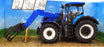 Burago 1/32 Scale Diecast 18-44083 - New Holland T7.315 HD Tractor with Grabber